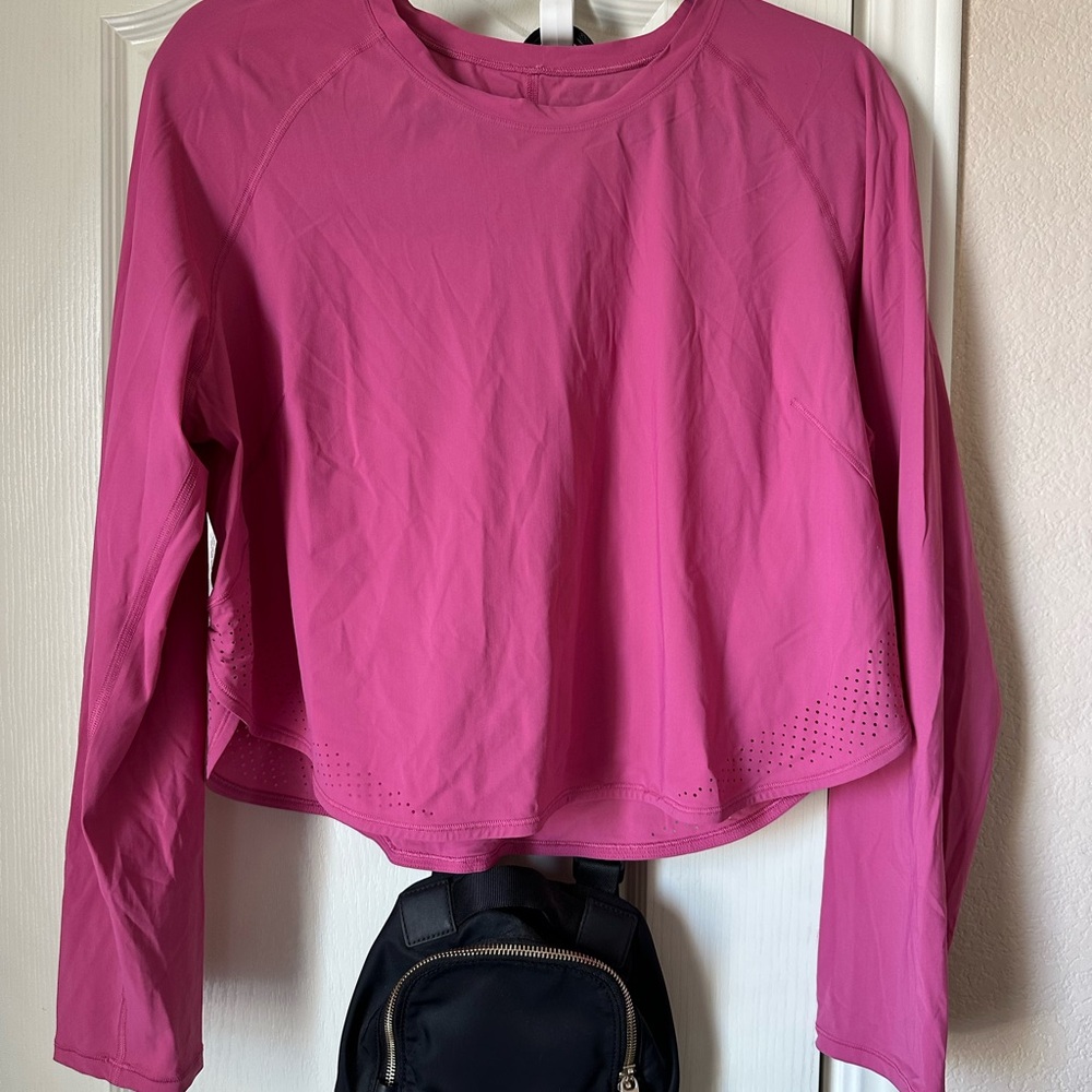 Lululemon Pink Lychee UV Protection Running Long Sleeve